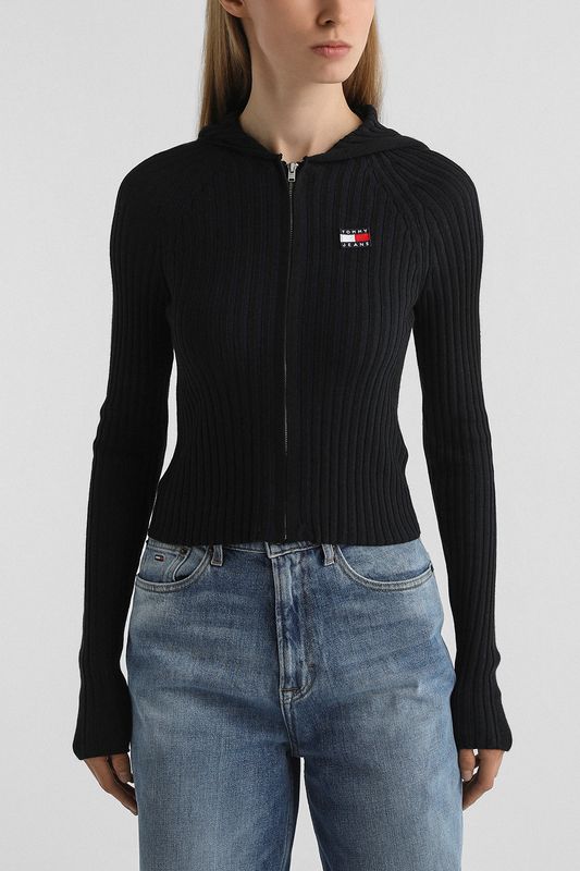 Кардиган с капюшоном на молнии облегающий Tommy Jeans