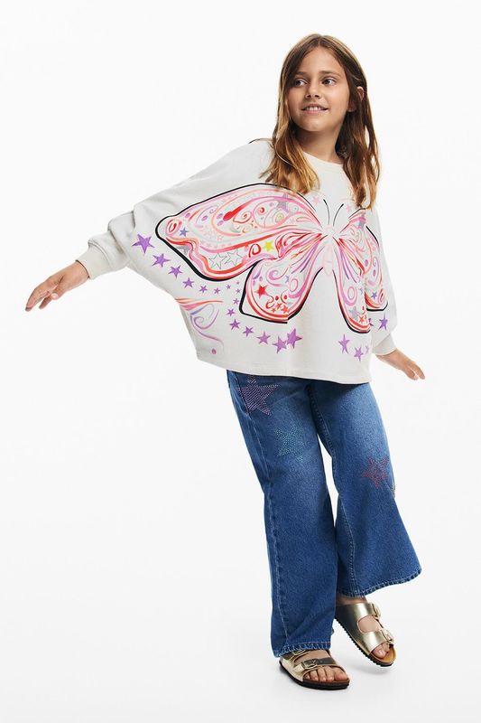Свитшот хлопковый свободного кроя Desigual