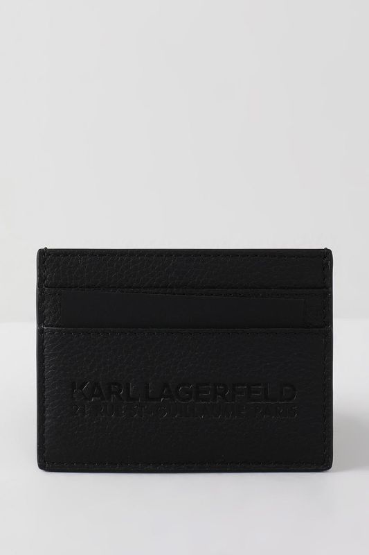 Картхолдер кожаный с тиснением логотипа rue st guillaume Karl Lagerfeld