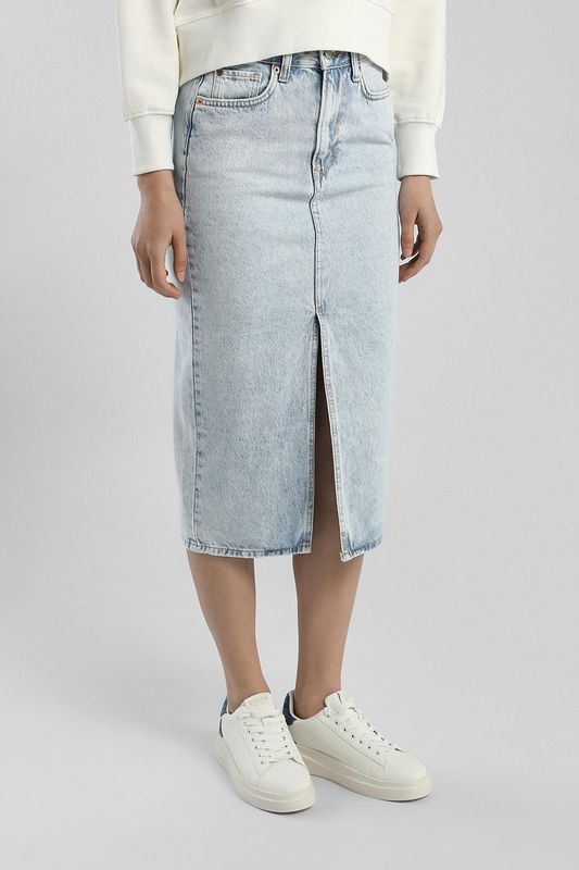 Юбка джинсовая с разрезом PEPE JEANS