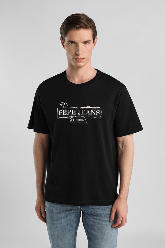 Футболка хлопковая с логотипом PEPE JEANS