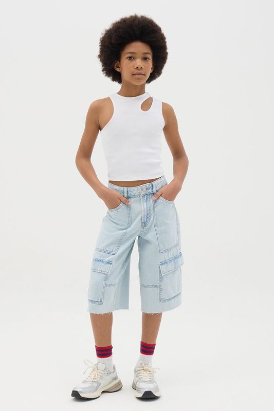 Шорты джинсовые на кулиске с карманами Republic of Denim