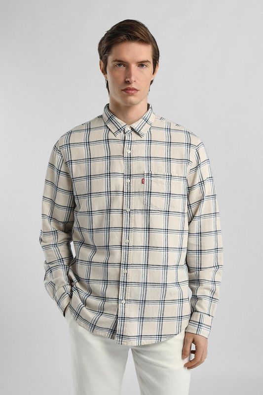 Рубашка с добавлением льна в клетку LEVI'S