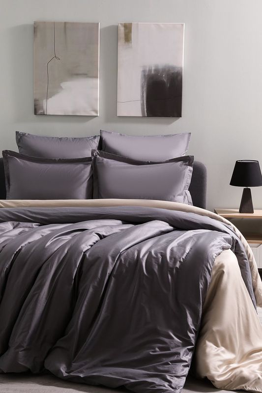 Комплект постельного белья из сатина Suite Anthracite 21maison