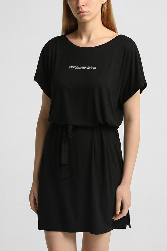 Платье-футболка на поясе EMPORIO ARMANI