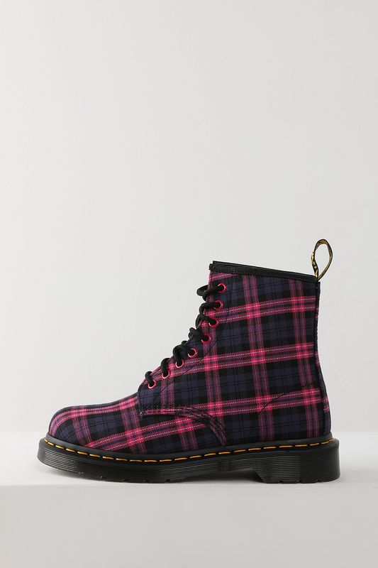 Ботинки комбинированные с принтом Dr Martens