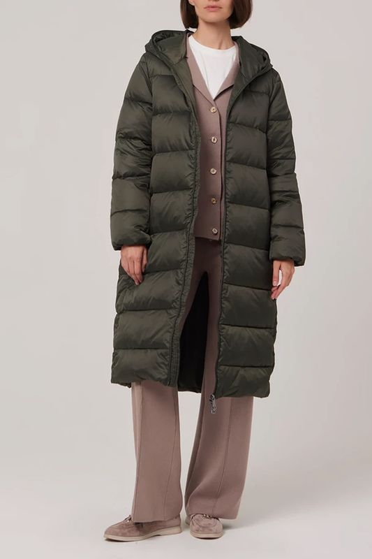 Пальто утепленное с капюшоном ELEGANZZA