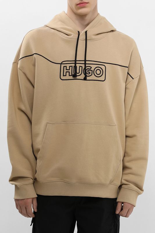 Худи хлопковое с логотипом HUGO BLUE