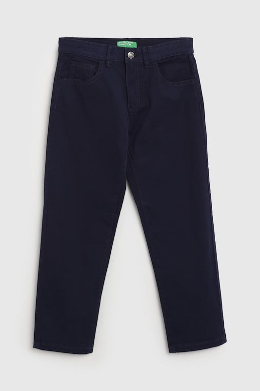 Брюки хлопковые зауженного кроя Benetton