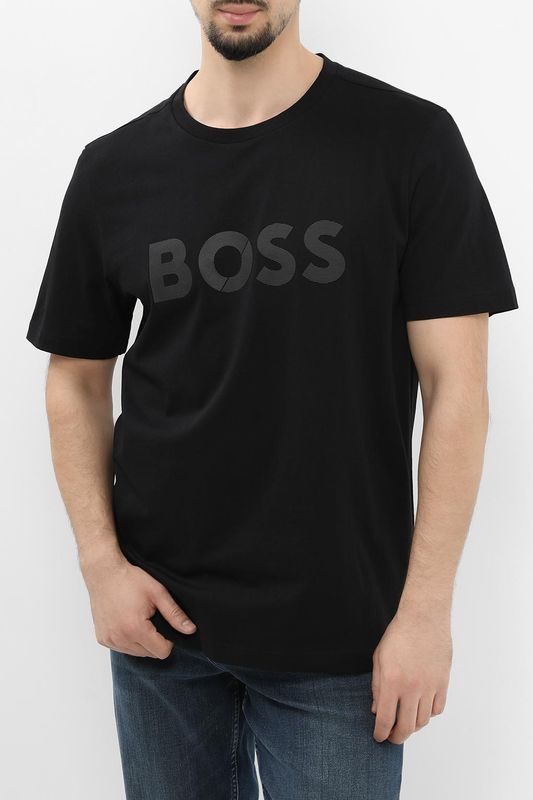Футболка хлопковая с логотипом BOSS
