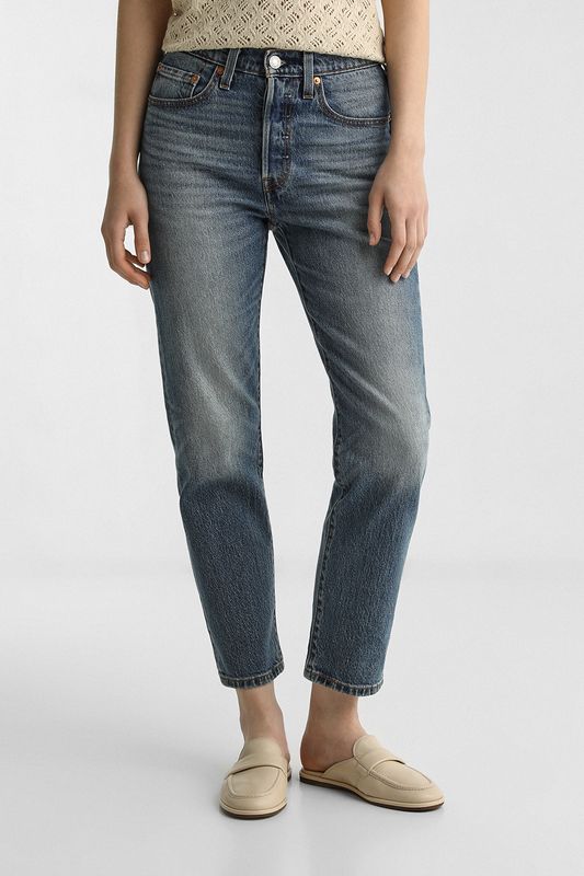 Джинсы 501 Crop Med Indigo - Worn In LEVI'S