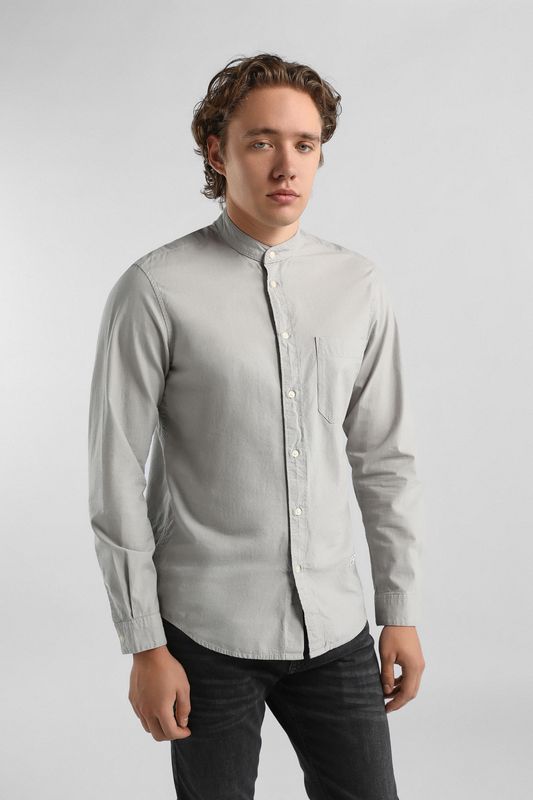 Рубашка хлопковая с воротником стойкой и карманом Marc O'Polo Denim