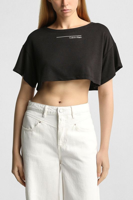 Футболка с логотипом укороченная Calvin Klein