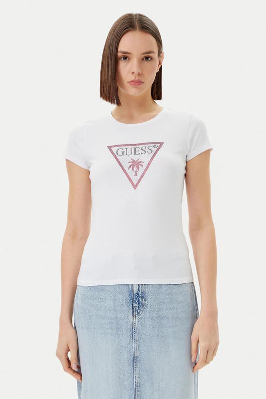 Футболка хлопковая с логотипом Guess
