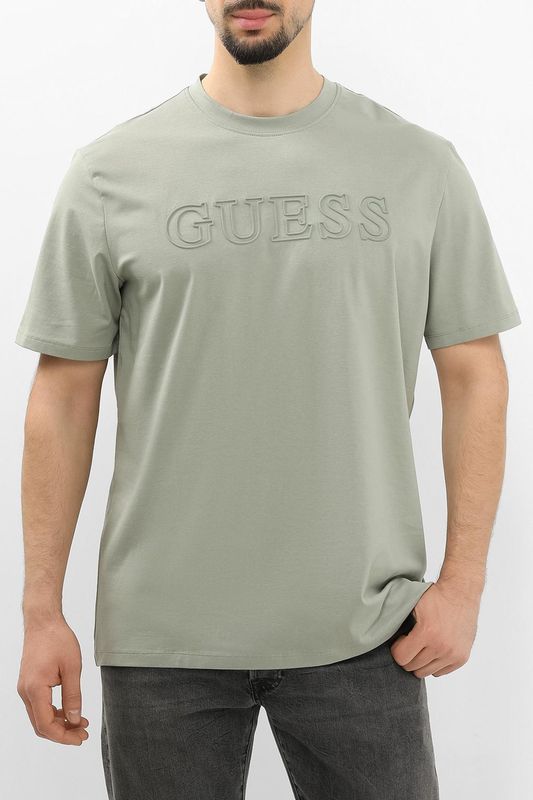Футболка хлопковая с логотипом Guess