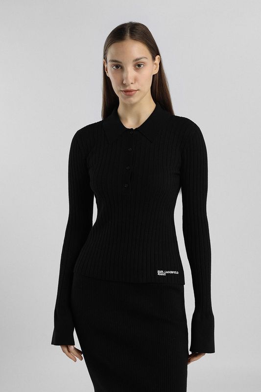 Поло вязаное с длинным рукавом Karl Lagerfeld Jeans