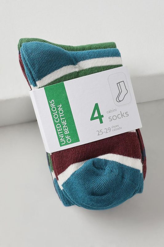 Набор из 4 пар хлопковых носков Benetton Undercolors