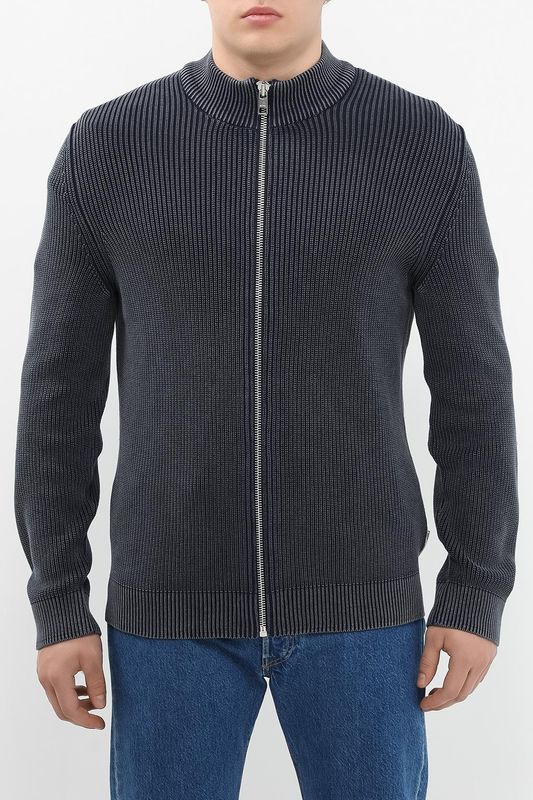 Кардиган хлопковый с воротником стойкой на молнии Marc O'Polo Denim