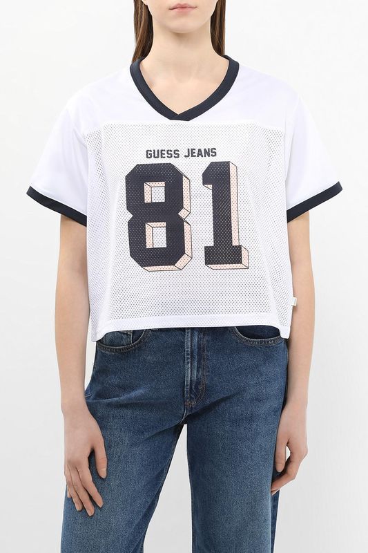 Футболка с v-вырезом Guess Jeans