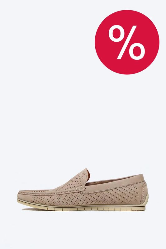 Мокасины кожаные с перфорацией VITACCI