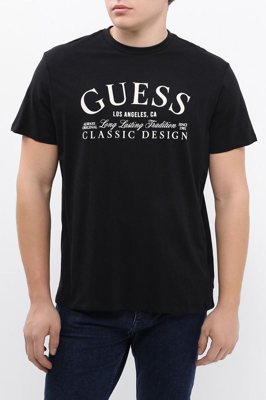 Футболка хлопковая с логотипом Guess