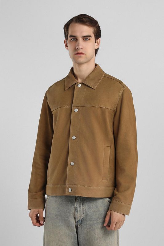 Куртка кожаная прямого кроя Marc O'Polo Denim