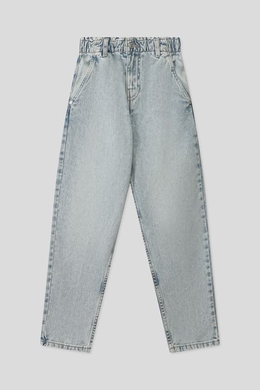 Джинсы с эффектом потертости на эластичном поясе Republic of Denim