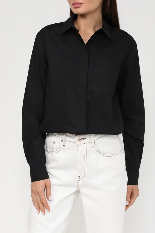 Хлопковая рубашка с карманом BELUCCI