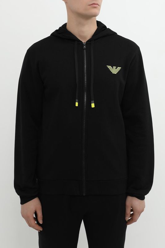 Толстовка на молнии с капюшоном EMPORIO ARMANI