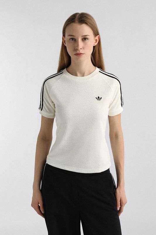 Футболка хлопковая с фирменными полосками Adidas