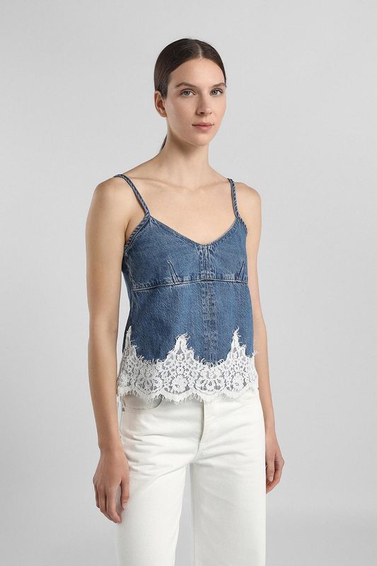 Топ джинсовый с кружевом LEVI'S