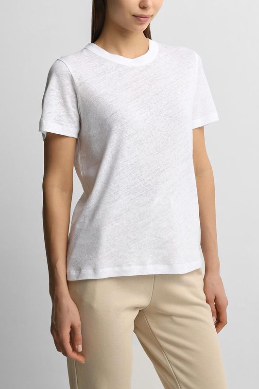 Футболка из хлопка и льна Calvin Klein
