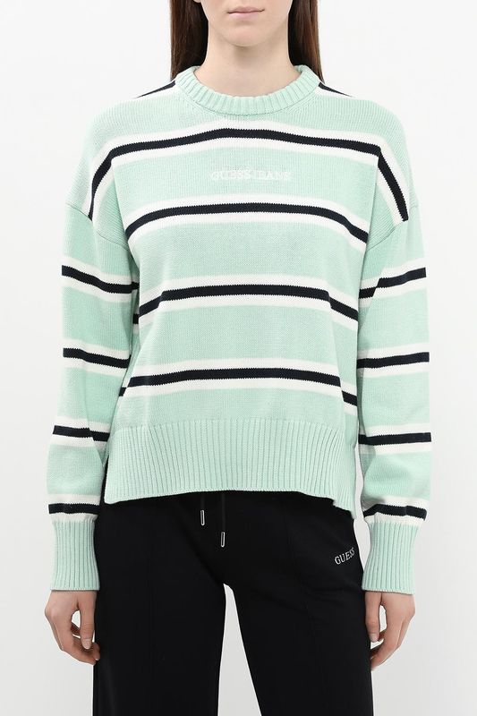 Джемпер хлопковый в полоску Guess Jeans