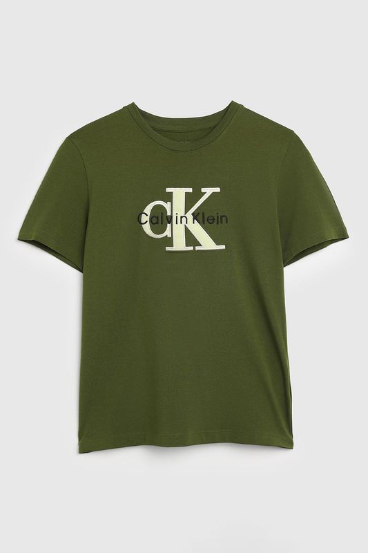 Футболка хлопковая с логотипом Calvin Klein Jeans