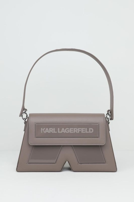 Сумка хобо кожаная с логотипом Ikon Karl Lagerfeld
