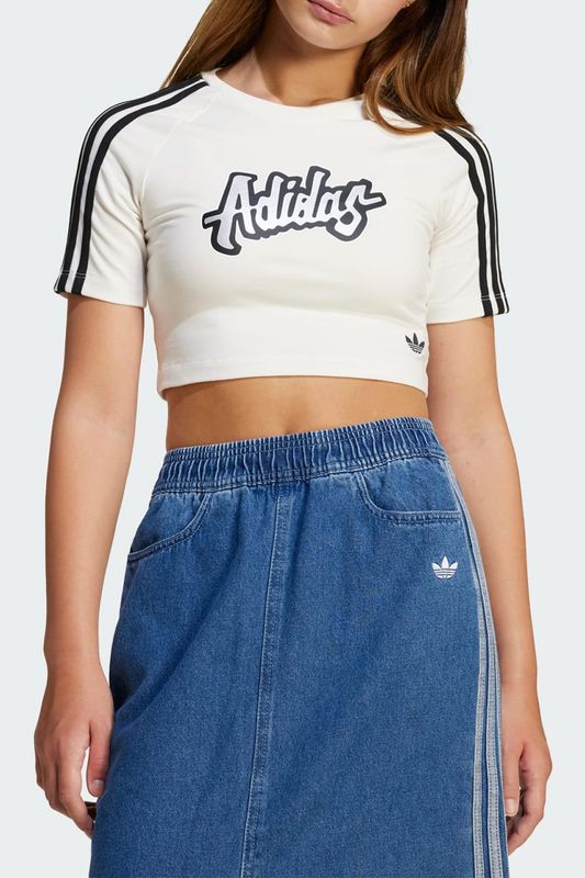Футболка хлопковая укороченная Adidas