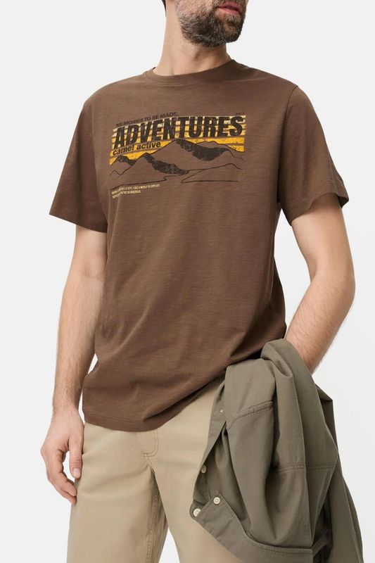 Футболка хлопковая с принтом Camel Active Apparel