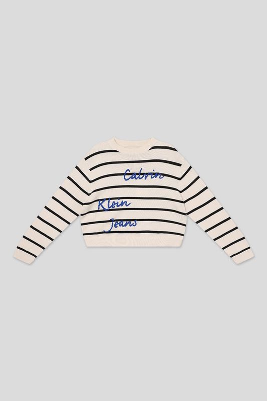Джемпер хлопковый в полоску Calvin Klein Jeans