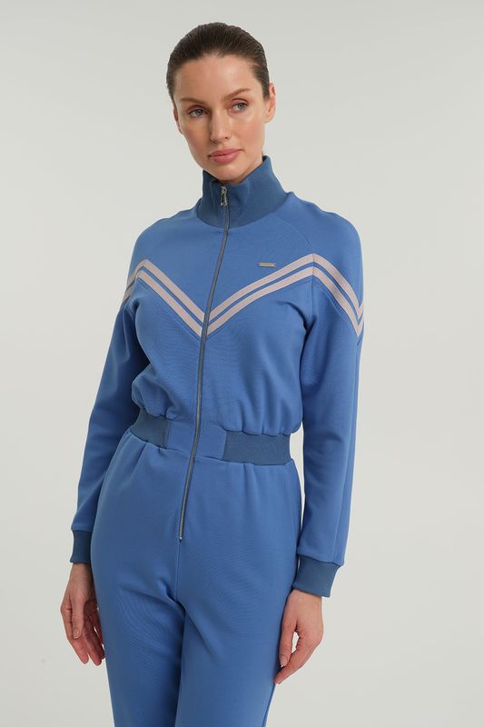 Комбинезон трикотажный на молнии приталенный LAROOM