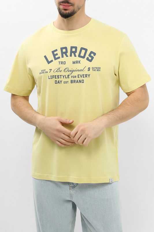 Футболка хлопковая с принтом LERROS