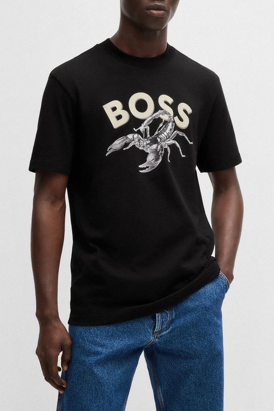 Футболка хлопковая с логотипом BOSS