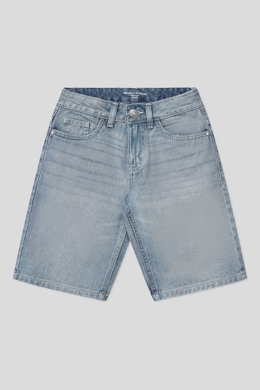 Шорты джинсовые с эффектом потертости Republic of Denim
