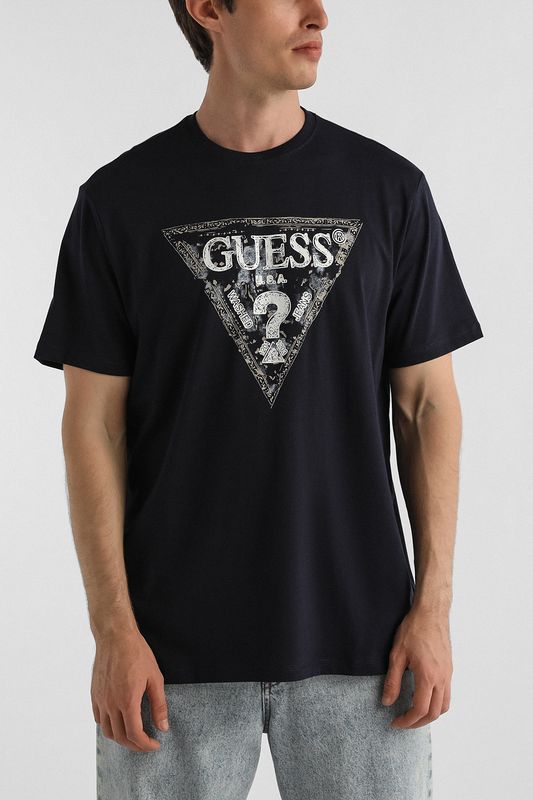 Футболка хлопковая с логотипом Guess