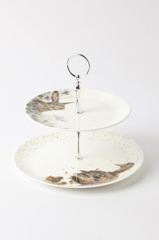 Этажерка 2-ярусная фарфоровая с принтом Wrendale Designs Royal Worcester