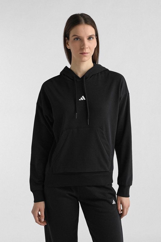 Худи хлопковое с карманом Adidas
