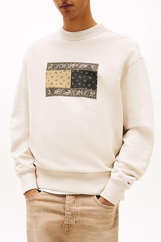 Свитшот хлопковый с логотипом Tommy Jeans