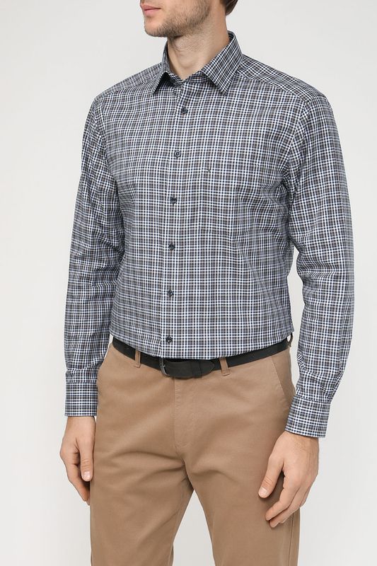 Хлопковая рубашка в мелкую клетку Marvelis