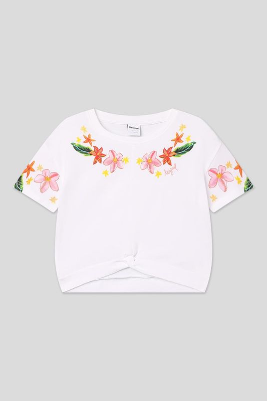 Футболка хлопковая с принтом Desigual
