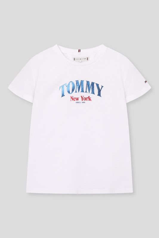 Футболка из смесового хлопка с логотипом Tommy Hilfiger
