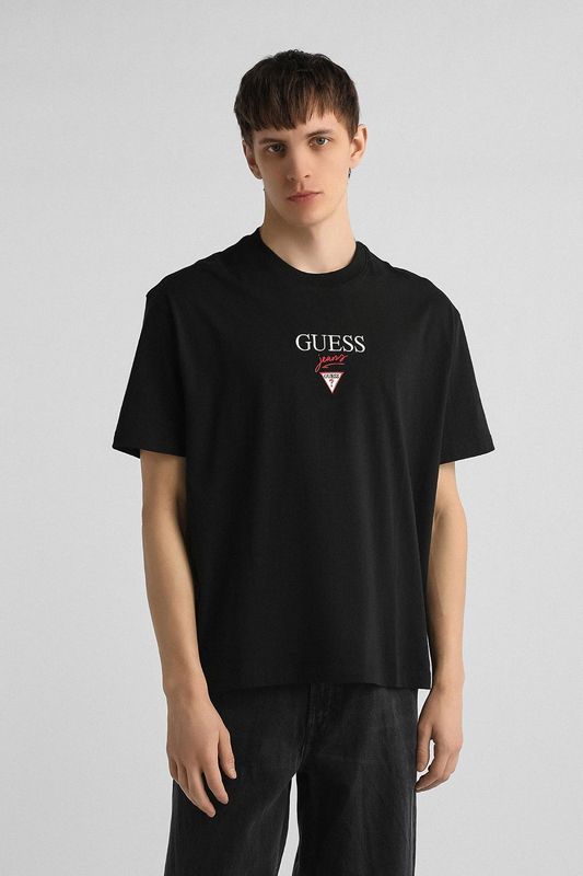 Футболка хлопковая с логотипом Guess Jeans